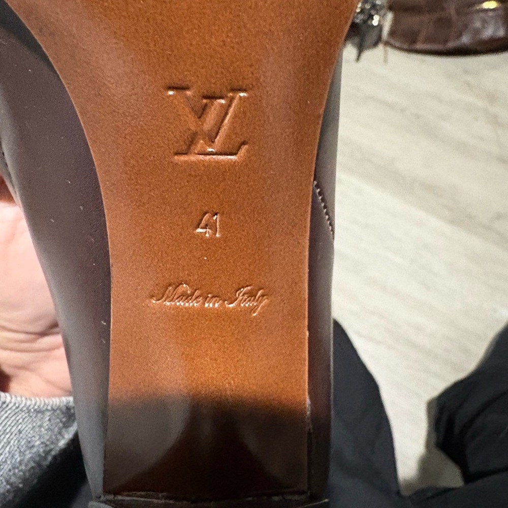 Louis Vuitton Dark Brown Monogram Heeled Boots - Picture 3 of 5